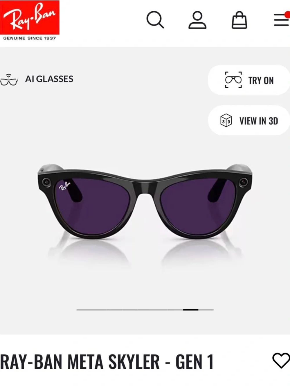 RAY-BAN META SKYLER - GEN 1 (Transitions)